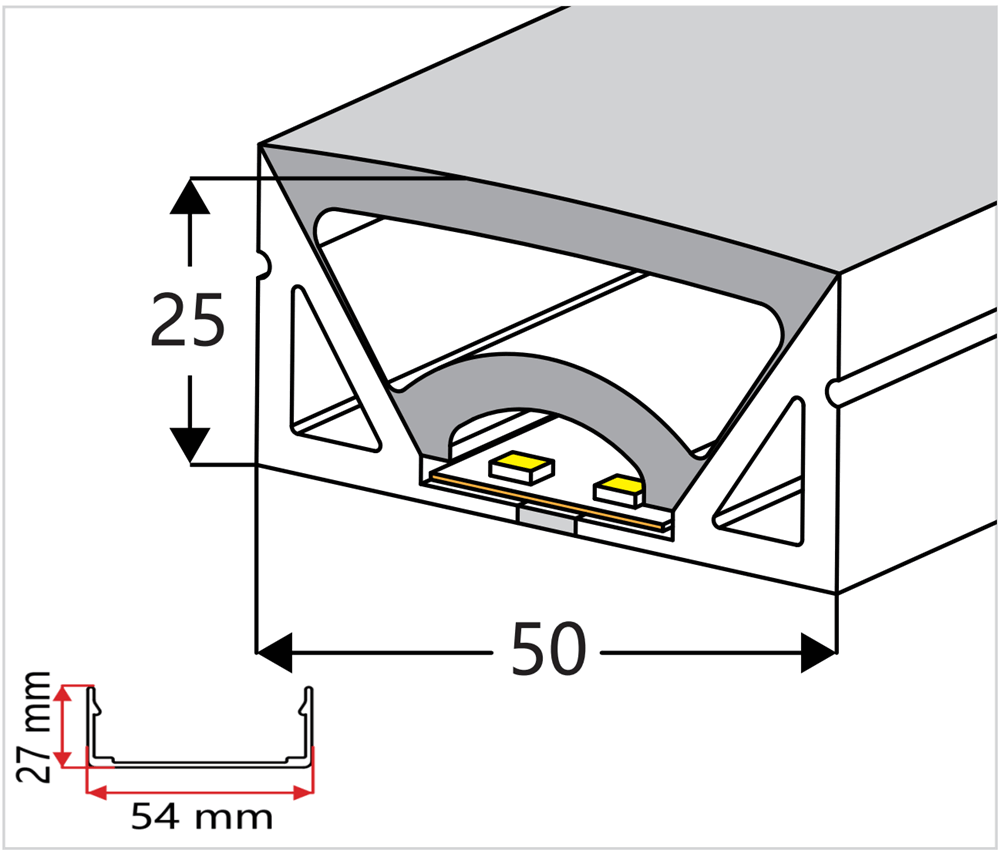 5025 top bend led neon light